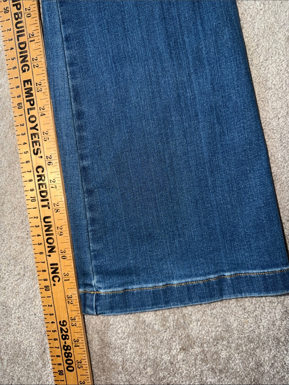 SPANX Flare Jeans Indigo Pull On Shaping Denim Size L - Picture 11 of 11